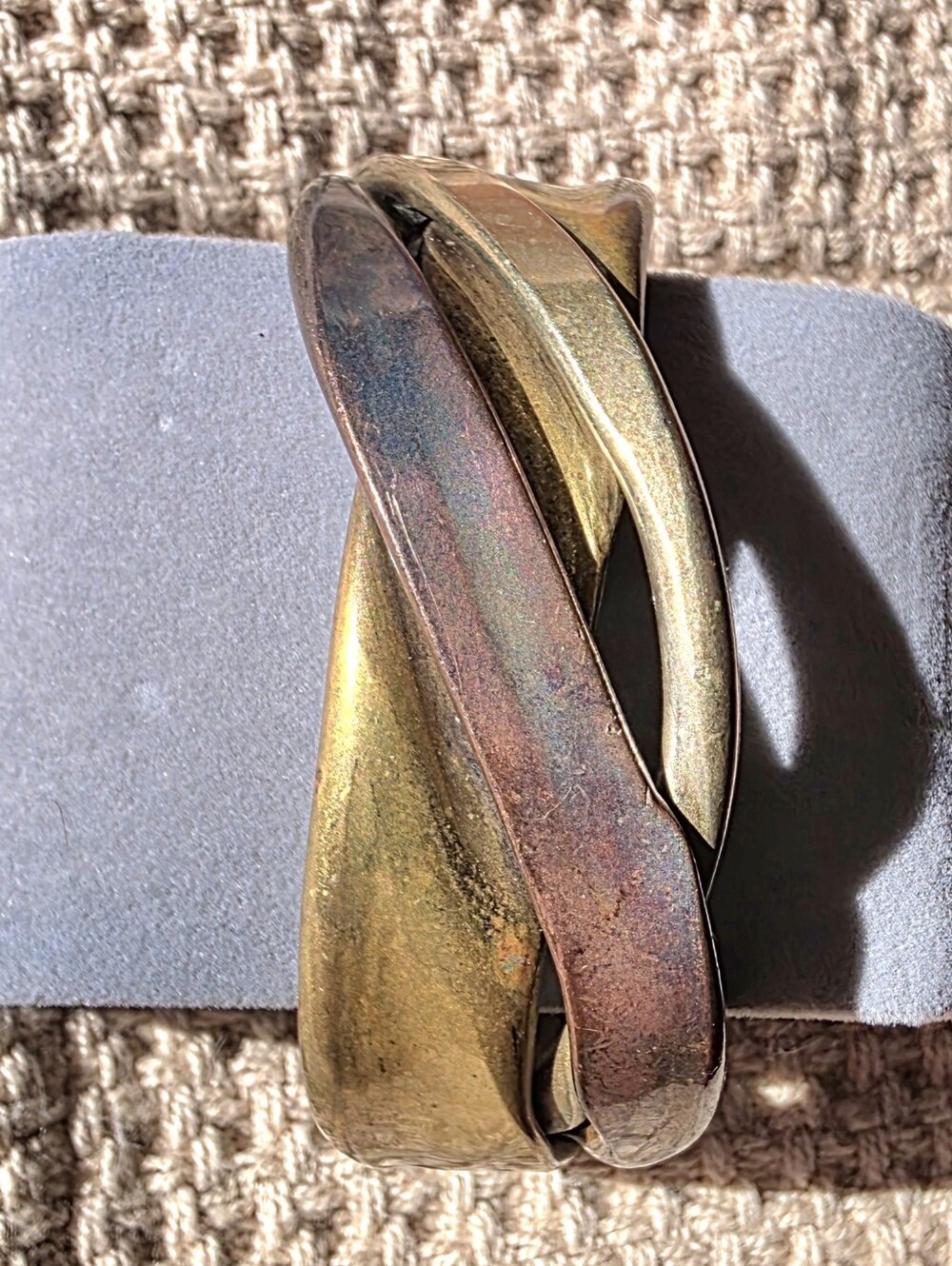Artisan Rustic Bracelet. Copper Nickel Brass